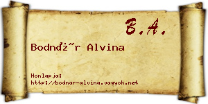Bodnár Alvina névjegykártya